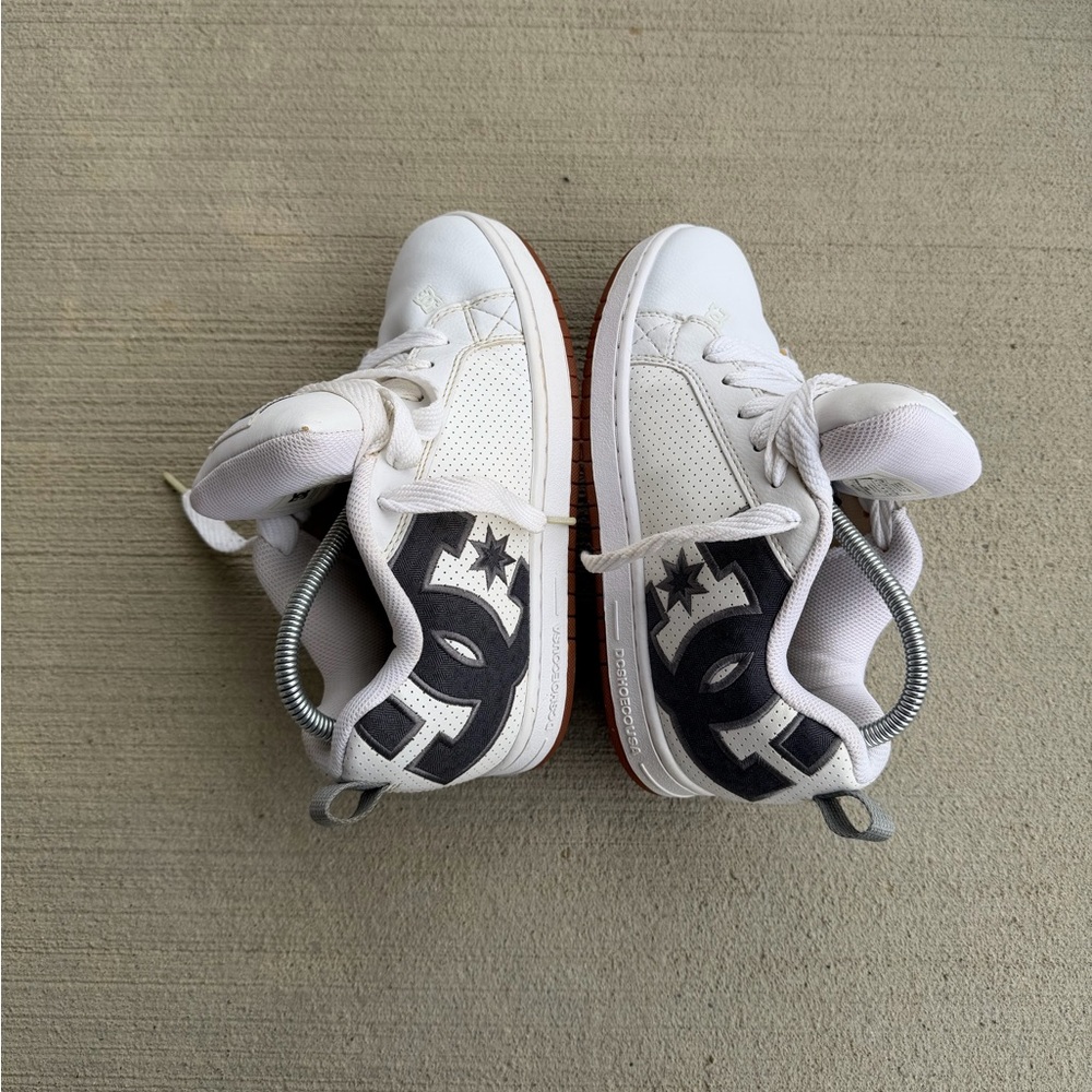 DC Court Graffik SE Skate Shoes 300927 White Gray Chunky Grunge Men’s Size 7 - Picture 8 of 12